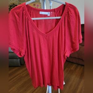 Rafaella Women's Scarlet Short Sleeve Top